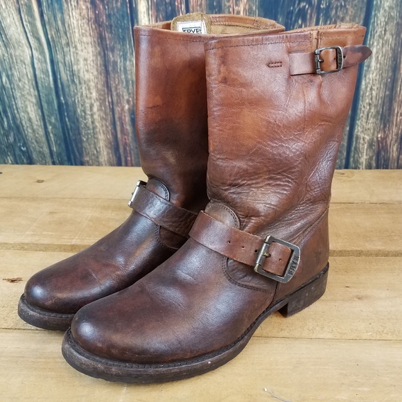 frye women's brown leather boots